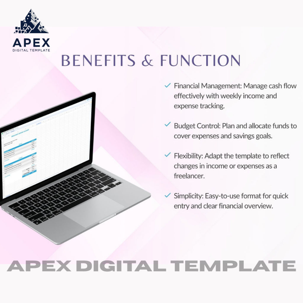 Template Anggaran Mingguan Freelance | Format Word, Excel & Spreadsheet | Editable