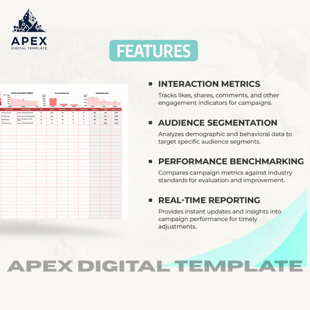 Template Analisis Keterlibatan Kampanye | Format Excel & Spreadsheet | Editable, Printable, Downloadable