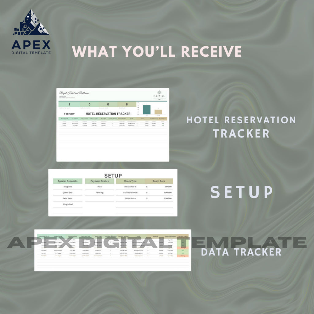 Template Pelacak Reservasi Hotel | Pengelolaan Pemesanan & Tamu Mudah