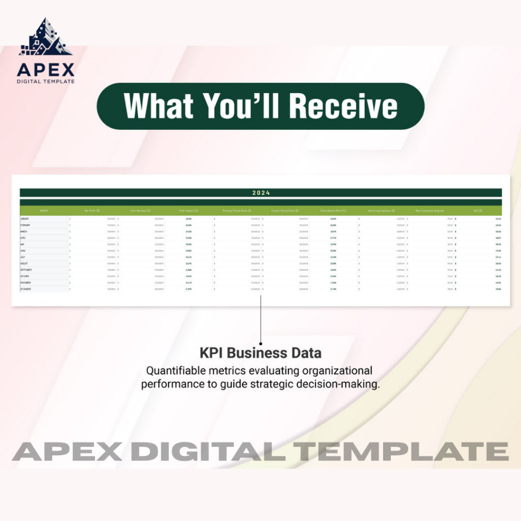 Template Pemantauan Kinerja & Target KPI | Format Excel & Spreadsheet | Editable & Printable