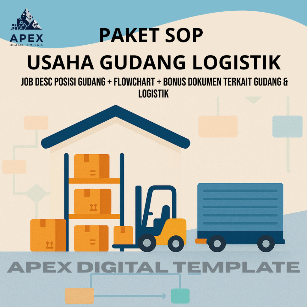Paket SOP Gudang & Logistik Lengkap - Jobdesc + Flowchart + Dokumen Penunjang Warehouse