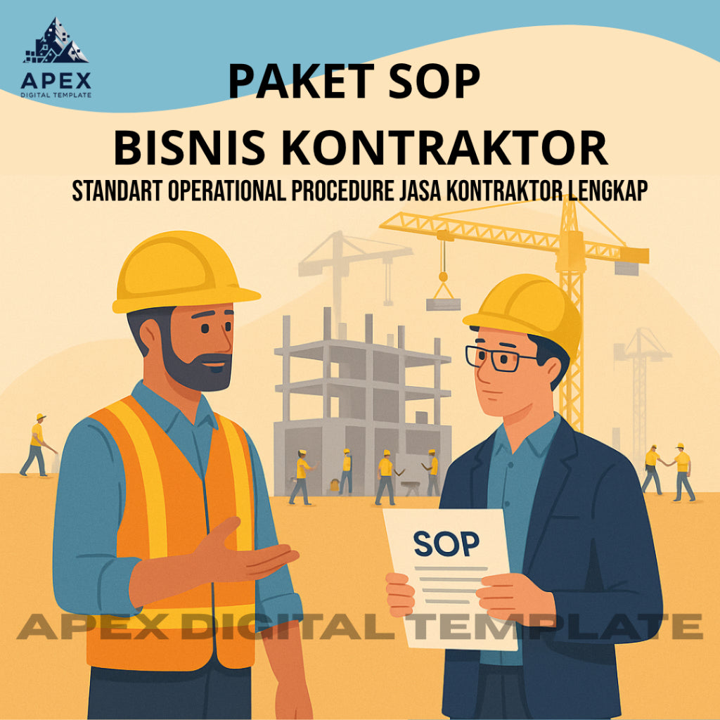 Template Sistem Kerja Perusahaan Jasa Bangunan Lengkap untuk Keperluan Lapangan