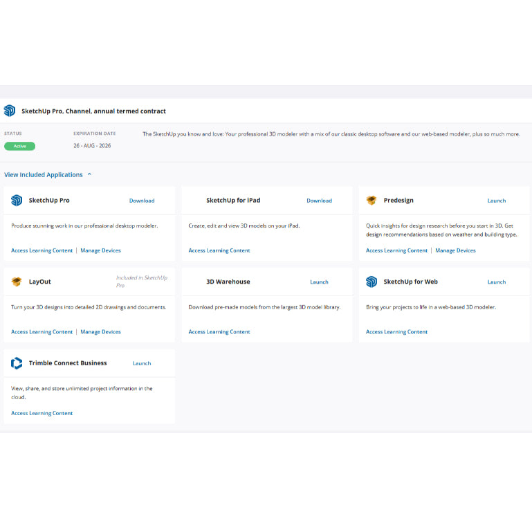 SketchUp Pro Commercial Subscription 1 Tahun Lisensi Resmi