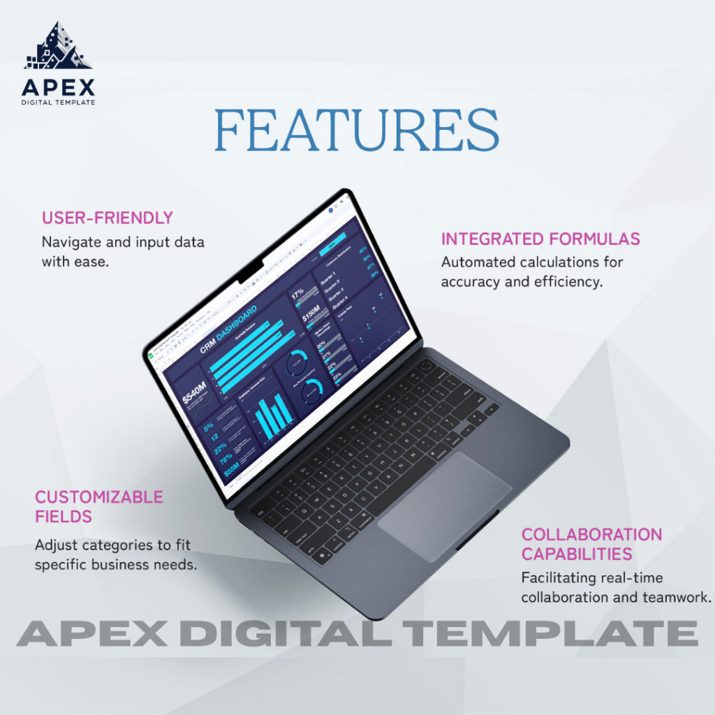 Template Dashboard CRM | Excel & Spreadsheet | Editable