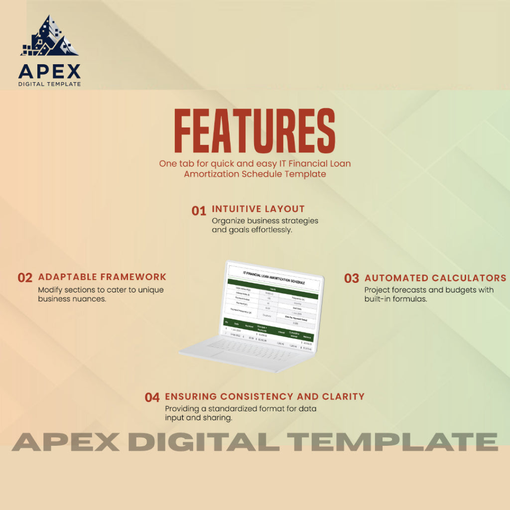Template Panduan Jadwal Pembayaran Pinjaman & Perencanaan Keuangan IT | Format Profesional