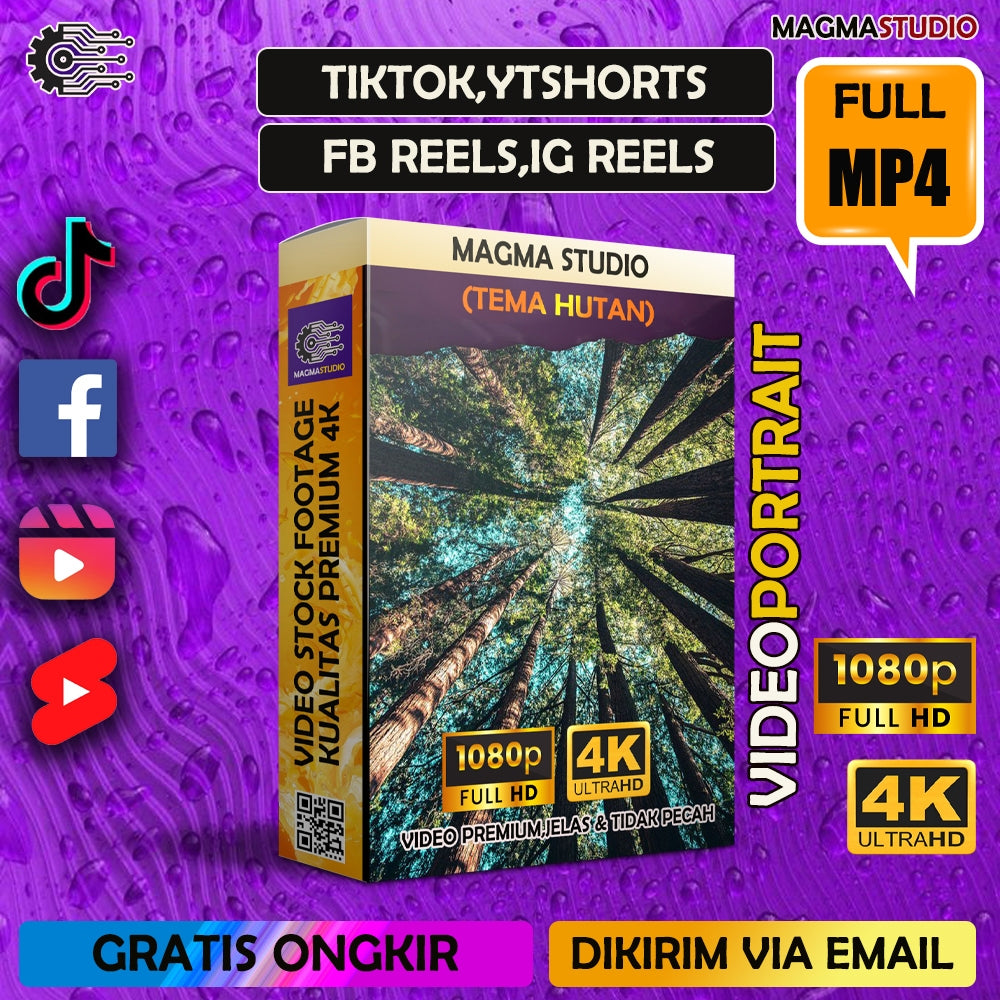 1000++ (4K) Footage Portrait HUTAN - BAHAN YOUTUBE-Tikt0k