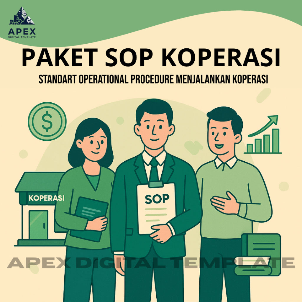 Paket SOP Koperasi Lengkap + Flowchart | Standar Operasional Prosedur Docx Editable