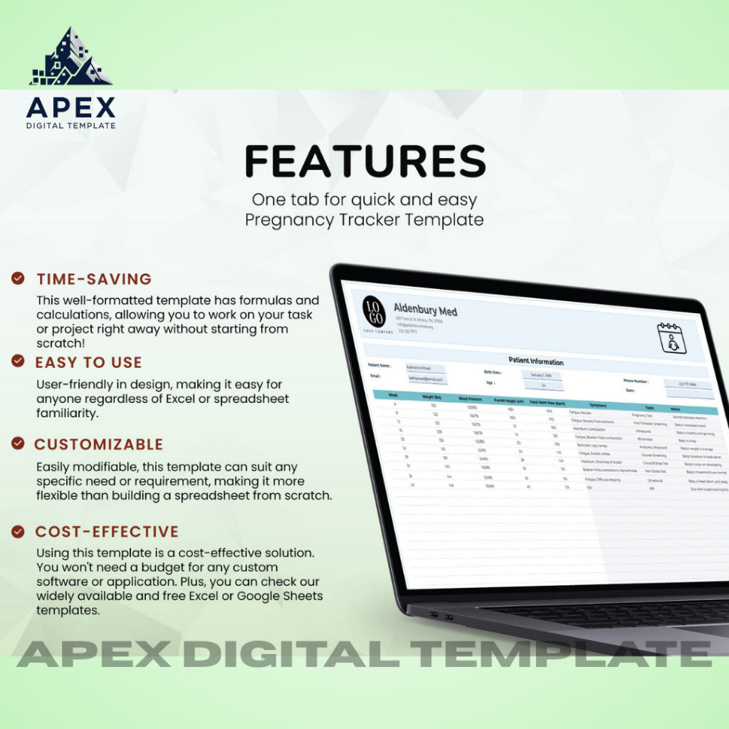 Template Panduan Pelacak Kehamilan & Perawatan Ibu Hamil | Pemantauan Mingguan & Catatan Pribadi