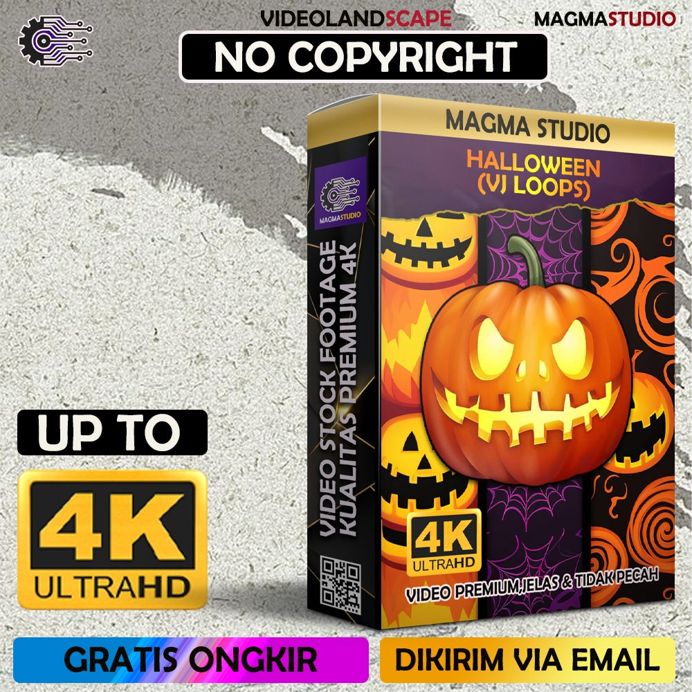 (FULL 4K) 200+++ HALOWEEN 4k 3D VJ LOOPS- Stock Footage Video Untuk Para Konten Kreator Video