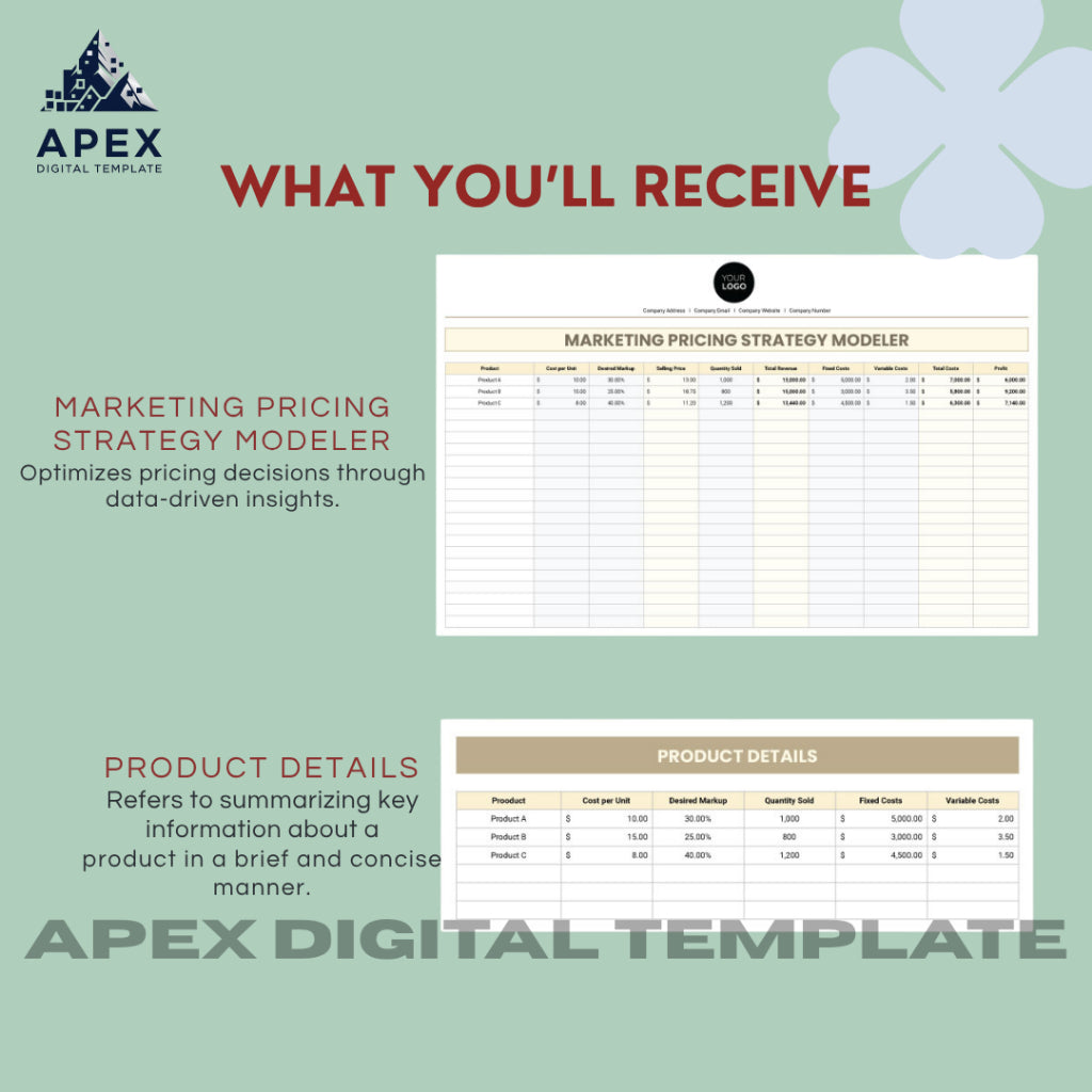 Template Panduan Strategi Penentuan Harga Pemasaran | Model Perhitungan & Analisis Bisnis