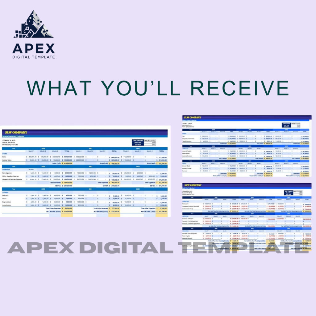 Template Panduan Proyeksi Keuangan Bisnis | Format Perencanaan & Analisis Finansial Profesional