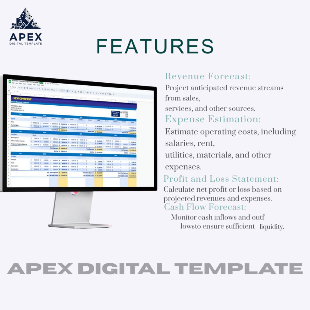 Template Panduan Proyeksi Keuangan Bisnis | Format Perencanaan & Analisis Finansial Profesional