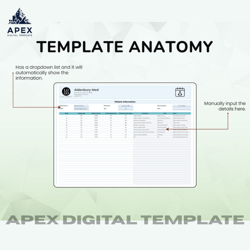 Template Panduan Pelacak Kehamilan & Perawatan Ibu Hamil | Pemantauan Mingguan & Catatan Pribadi