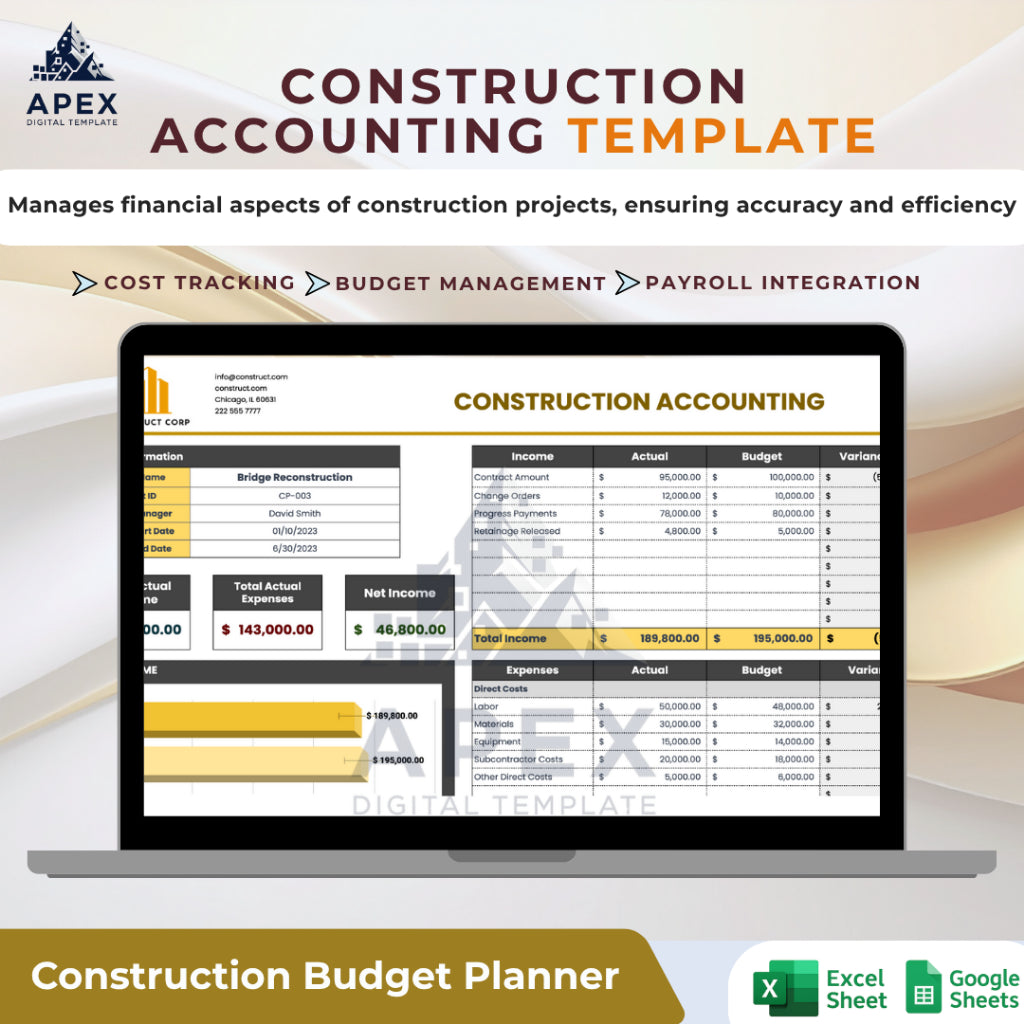 Template Akuntansi Proyek Konstruksi — Pengelolaan Keuangan & Anggaran Proyek