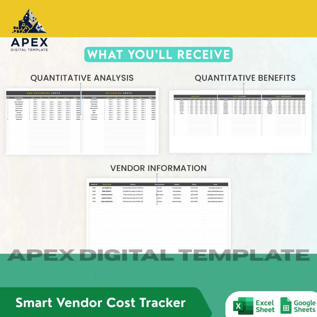Format Analisis Biaya Vendor dan Administrasi Usaha — Lembar Catatan Pengelolaan Anggaran Bisnis