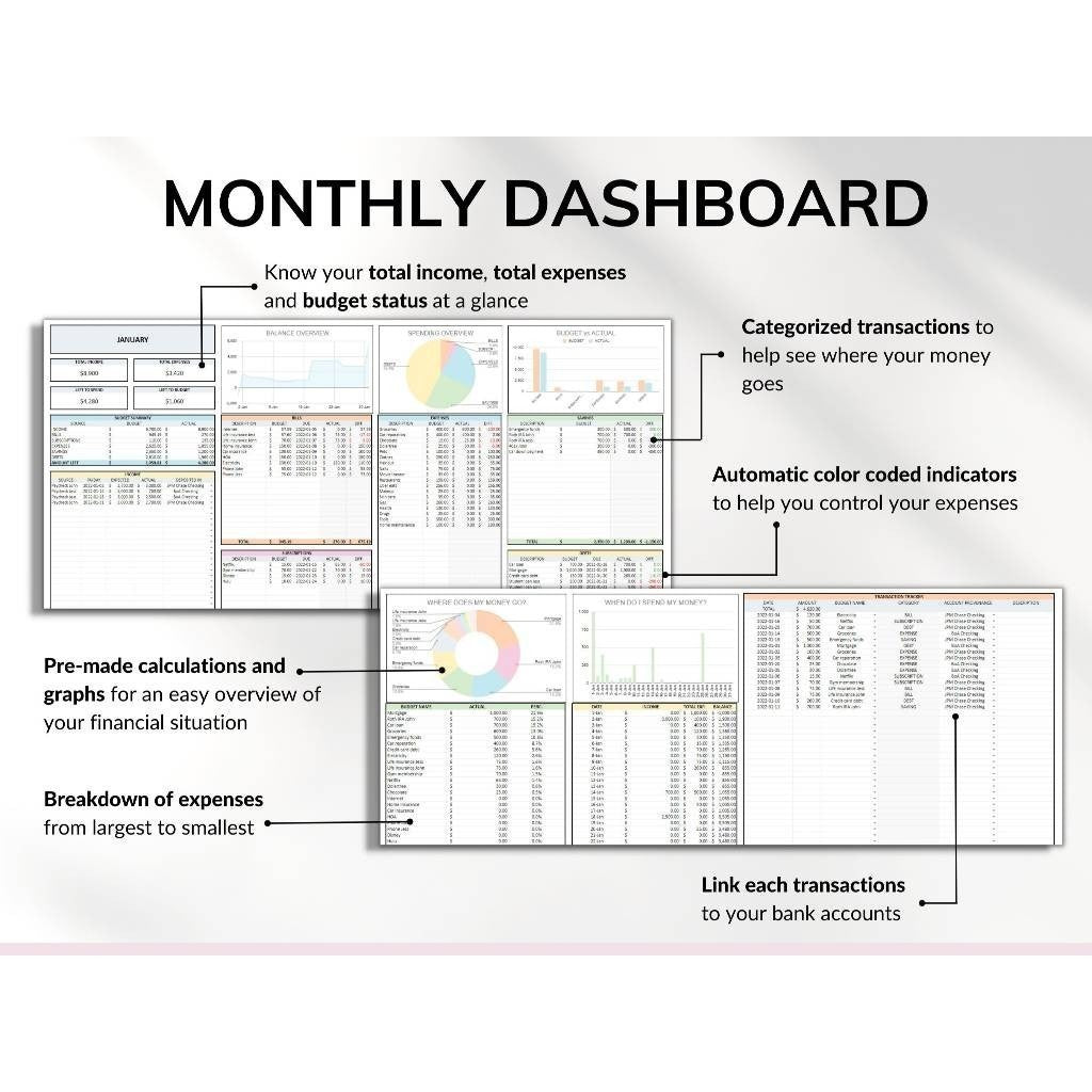 (ADL - 62) Template Keuangan Keluarga | Family Budget Planner Harian Mingguan Bulanan