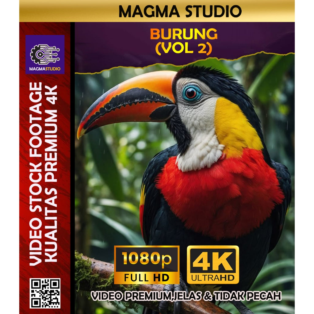 1000++ (4K) VOL 2 Footage BURUNG (Puffin,Hummingbird,Macaw Dll) -Video Stock Footage ULTRA HD
