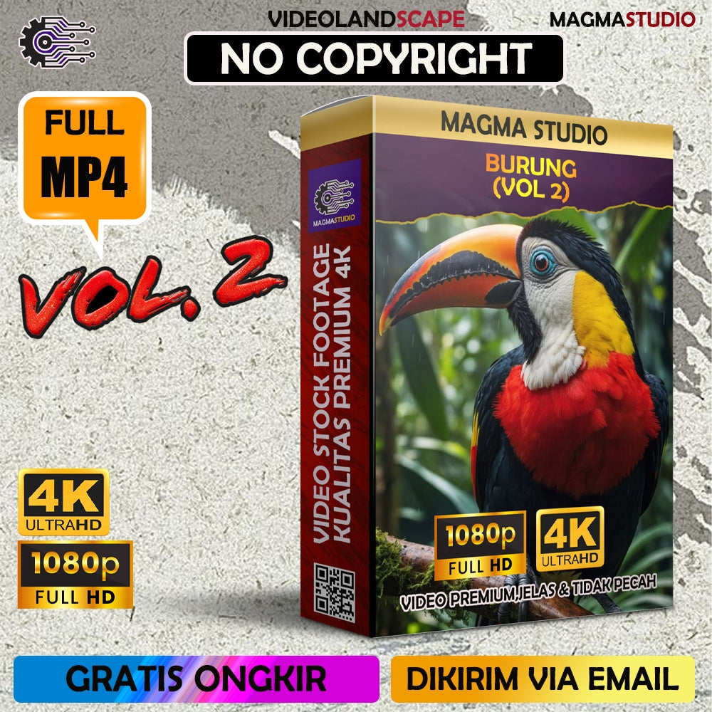 1000++ (4K) VOL 2 Footage BURUNG (Puffin,Hummingbird,Macaw Dll) -Video Stock Footage ULTRA HD