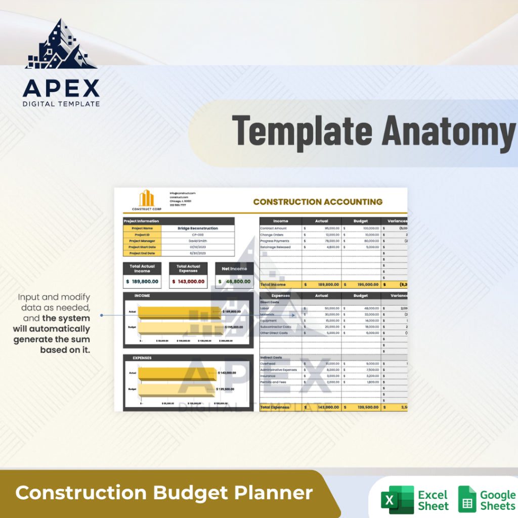 Template Akuntansi Proyek Konstruksi — Pengelolaan Keuangan & Anggaran Proyek