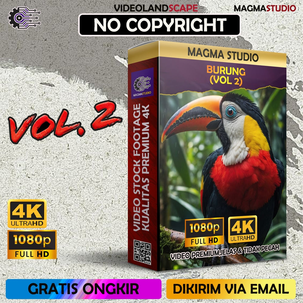 1000++ (4K) VOL 2 Footage BURUNG (Puffin,Hummingbird,Macaw Dll) -Video Stock Footage ULTRA HD