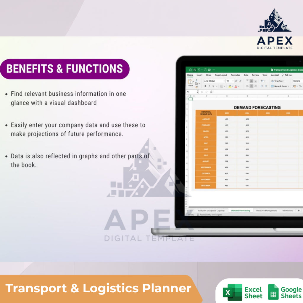 Lembar Perencanaan Kapasitas Transportasi dan Logistik Manajemen Operasional & Efisiensi Sumber Daya