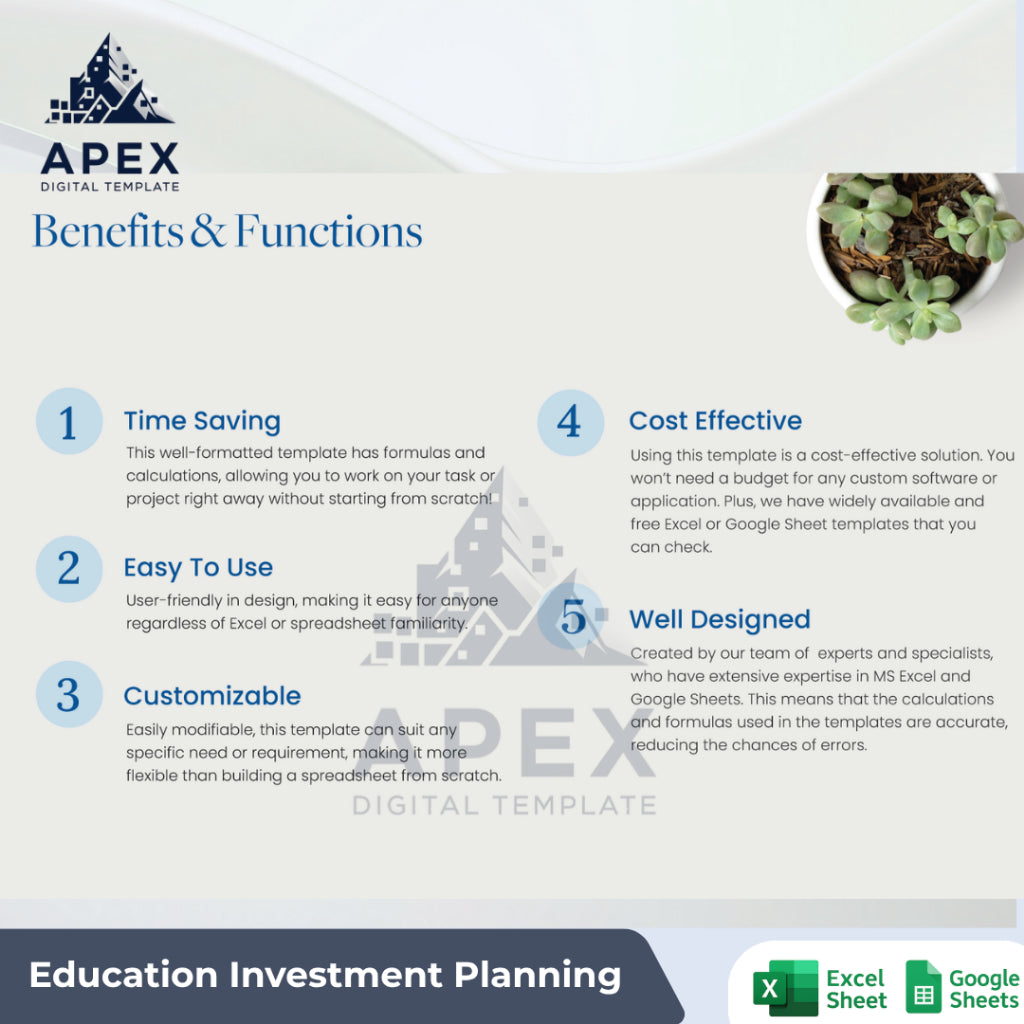 Template Anggaran Pengeluaran Sekolah — Perencanaan Dana & Investasi Pendidikan