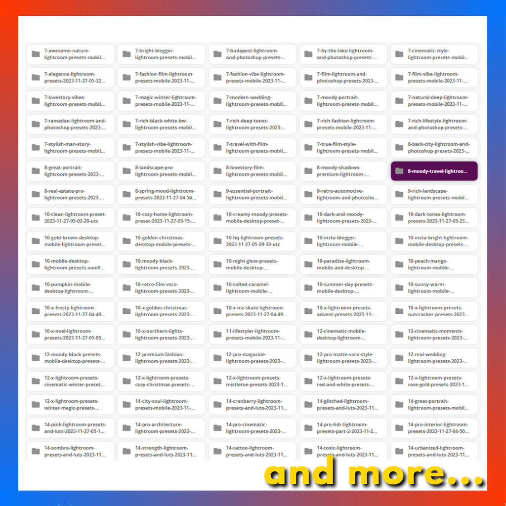 Preset Gambar - Desktop & Mobile - | Preset | Filter