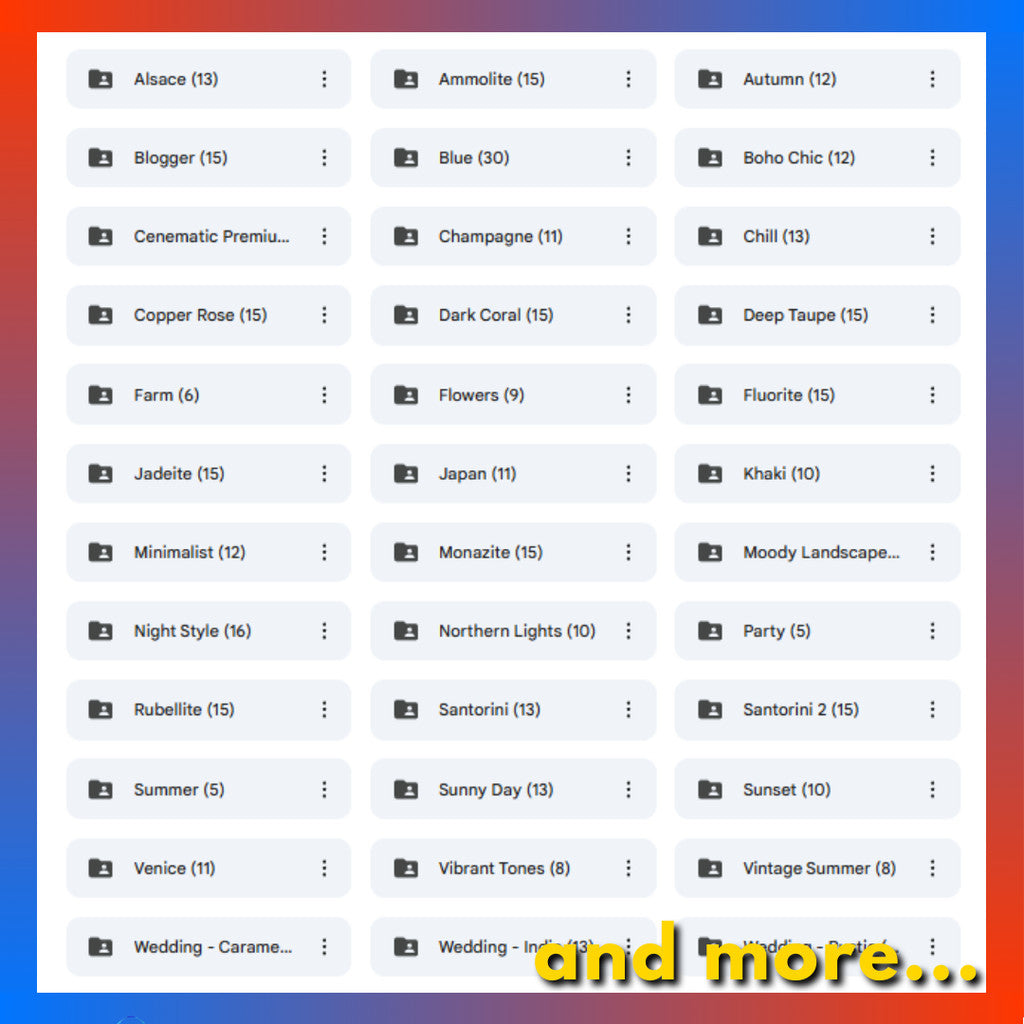 Preset Gambar - Desktop & Mobile - | Preset | Filter