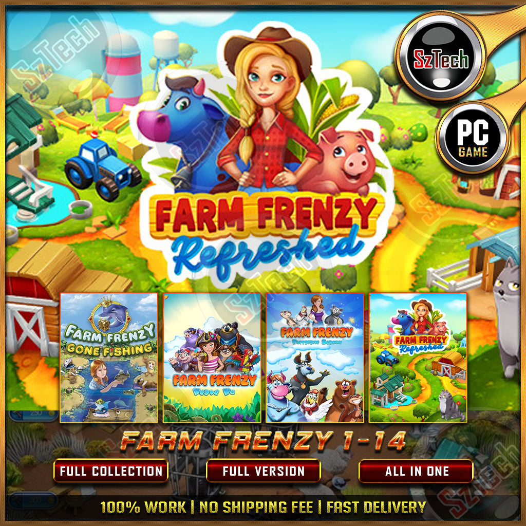 14 Farm Frenzy Collections [PC GAME] [ DIGITAL DOWNLOAD] CLASSIC PC GAMESNOSTALGIA GAMESTime Management