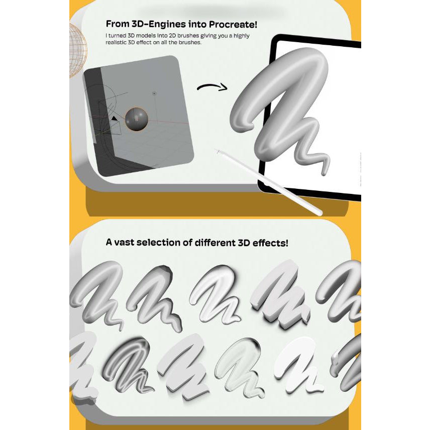 Procreate【AHL358】3D Pack - Procreate Brushes
