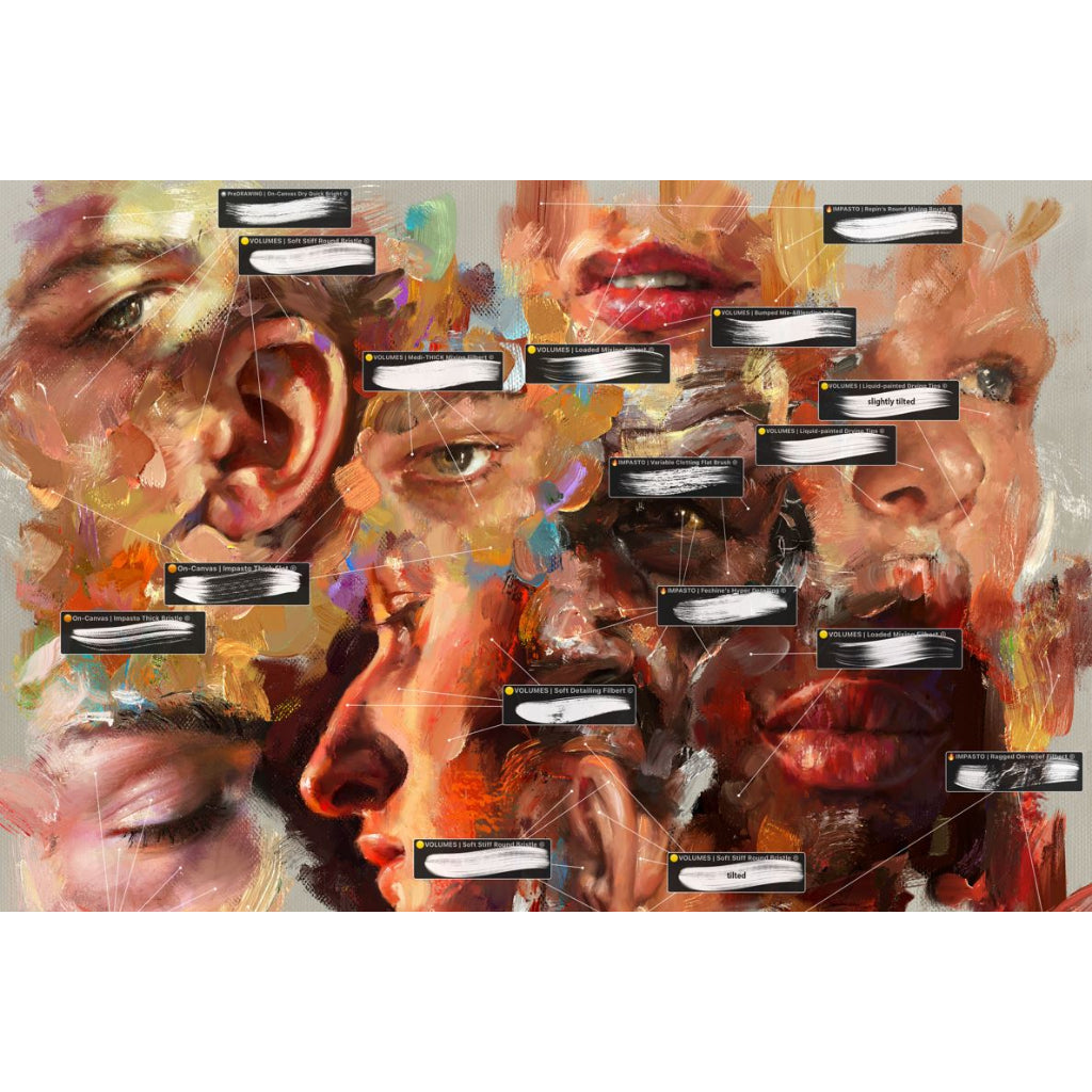 Procreate【1300】The Perfect Oils_- Procreate Brushes