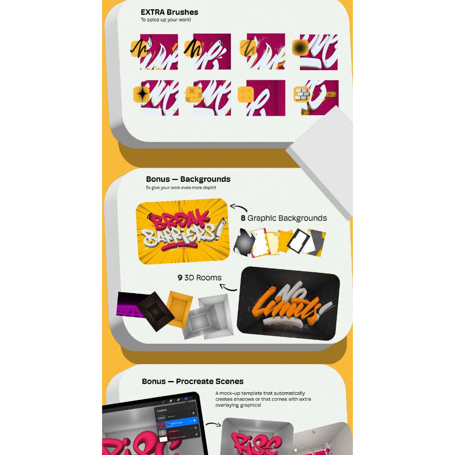 Procreate【AHL358】3D Pack - Procreate Brushes