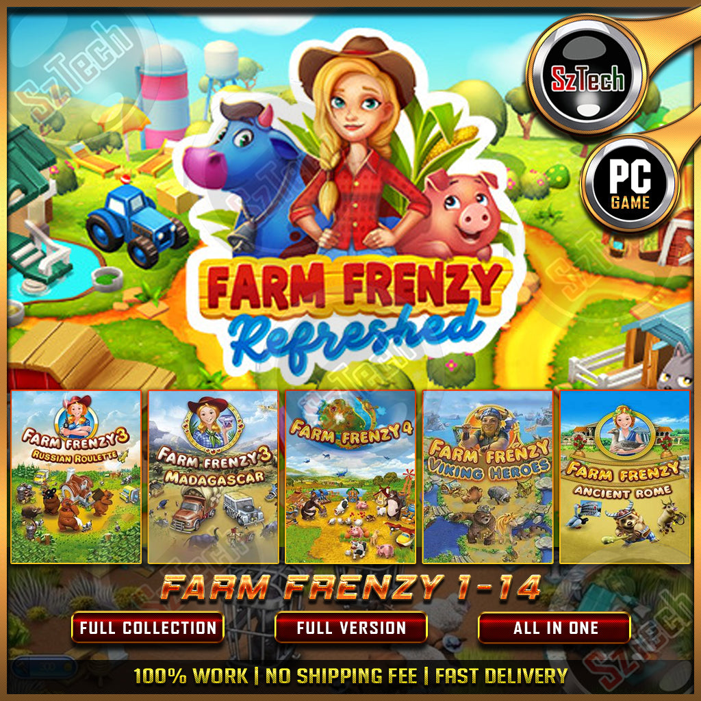 14 Farm Frenzy Collections [PC GAME] [ DIGITAL DOWNLOAD] CLASSIC PC GAMESNOSTALGIA GAMESTime Management