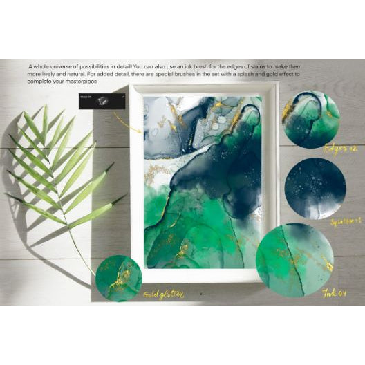 Procreate【1034】Galaxy Alcohol Ink Brushset_- Procreate Brushes