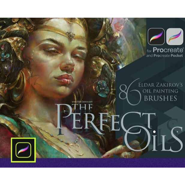 Procreate【1300】The Perfect Oils_- Procreate Brushes