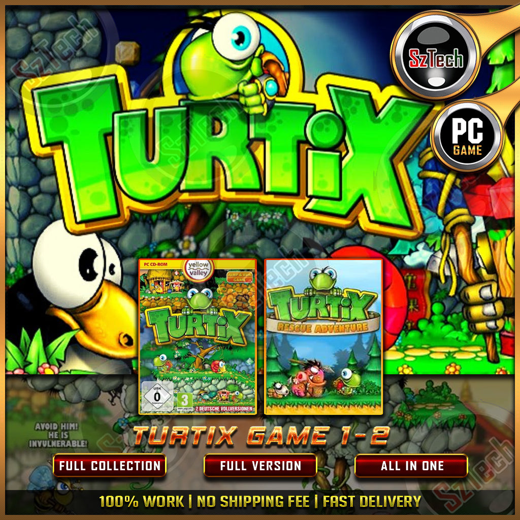 Turtix Game 1-2 [PC GAME]  [ DIGITAL DOWNLOAD] Classic GamesArcade-ActionNostalgia Game
