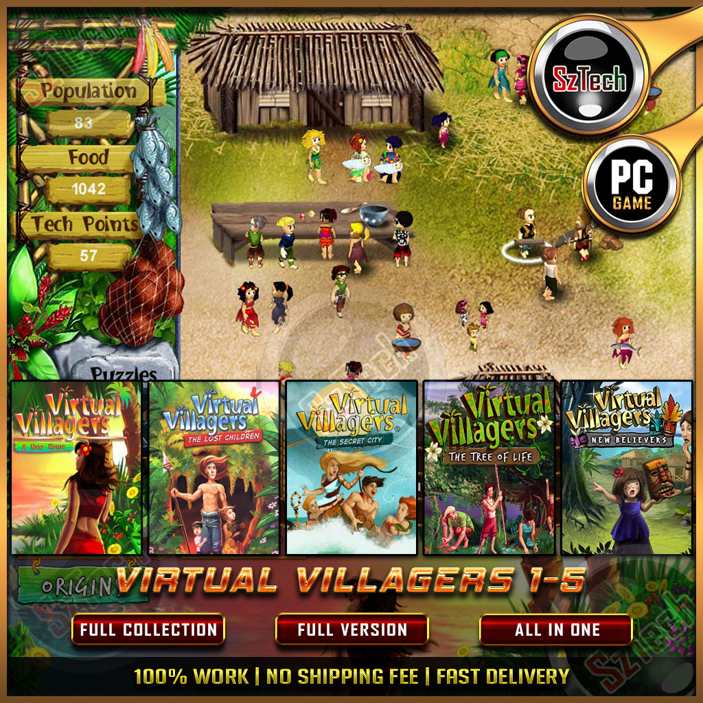 Virtual Villagers 1-5 [PC GAME][ DIGITAL DOWNLOAD] Classic GamesPuzzle-SimulationNostalgia Game