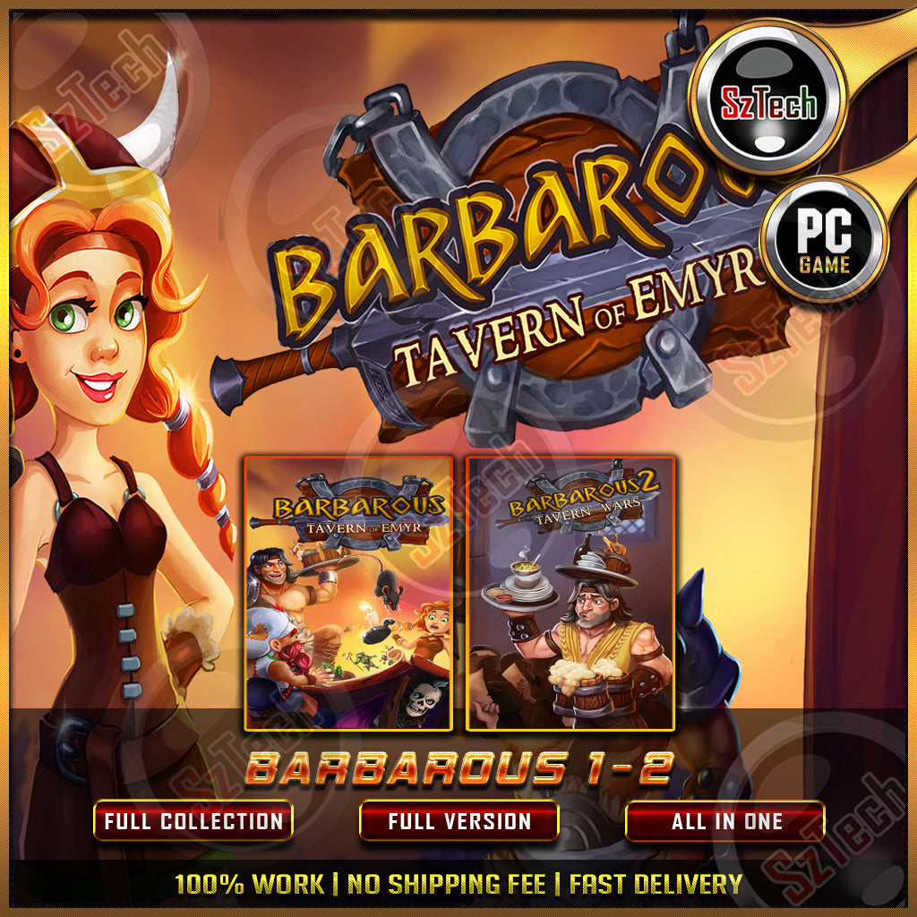 Barbarous - 2 IN 1 [PC GAME]  [ DIGITAL DOWNLOAD] Classic GamesAdventure Casual Action GameNostalgia Game
