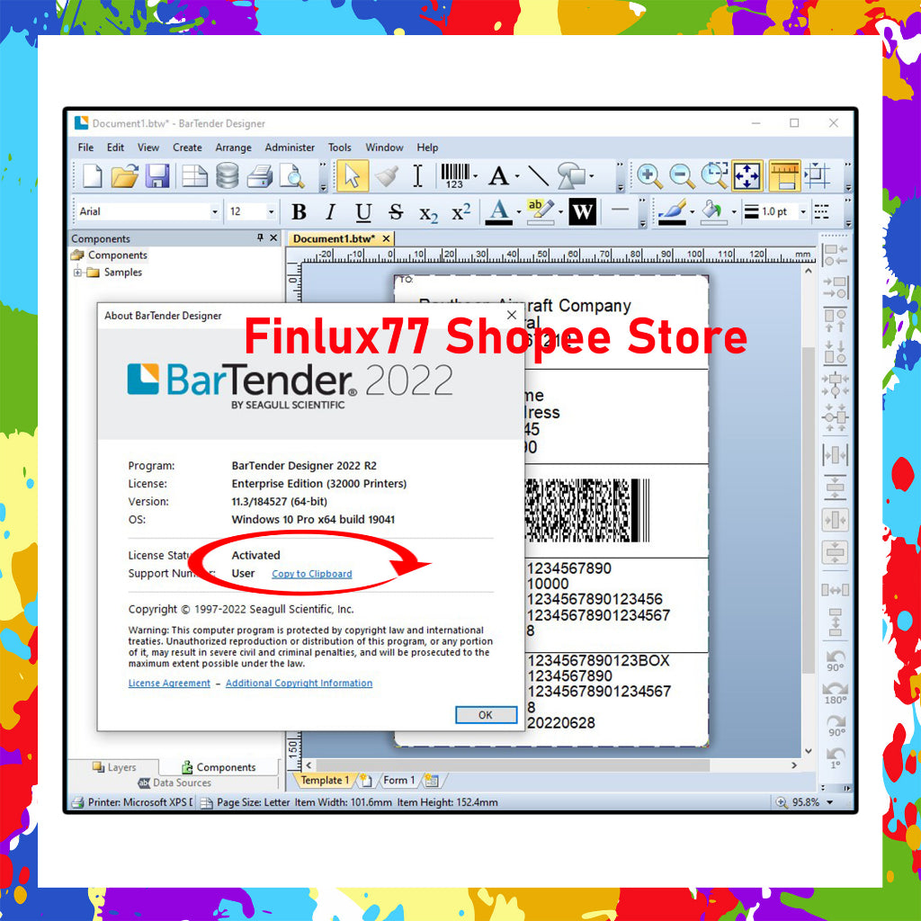 [SELF REDEEM] BarTender Enterprise 2025 Latest Lifetime For Windows Barcode Design Software