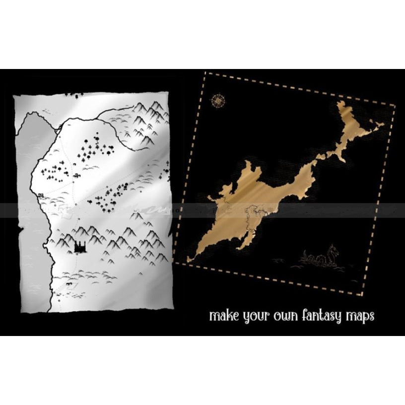 Procreate brush【1502】Mapmarking 寻宝地图