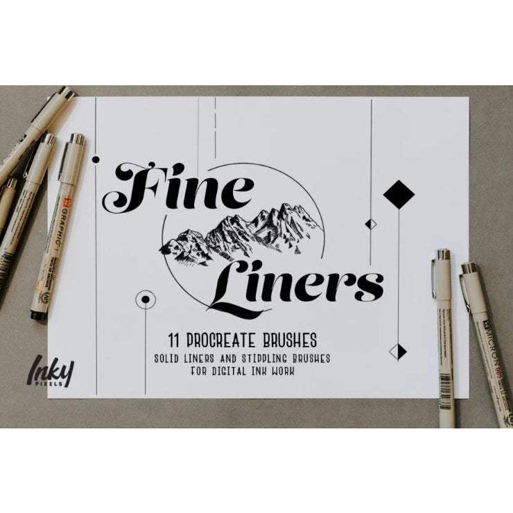 Procreate【1304】FineLiner Ink 钢笔线条