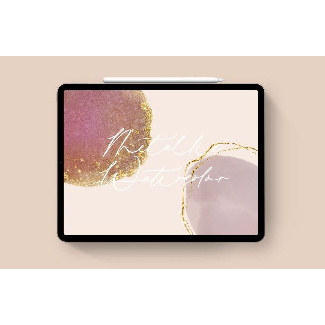Procreate【1189】Metallic watercolor 金属水彩