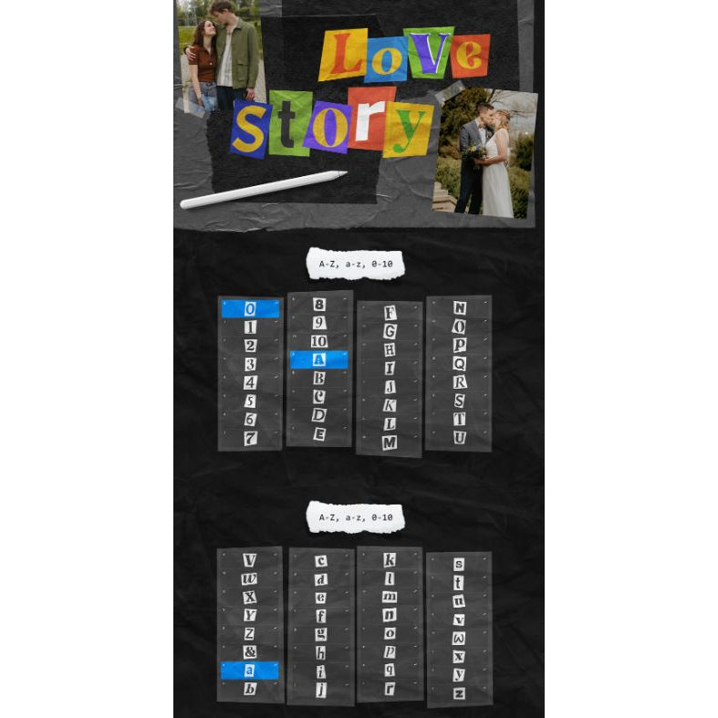 Procreate【1250】Ransom Type 赎金纸条64款合集