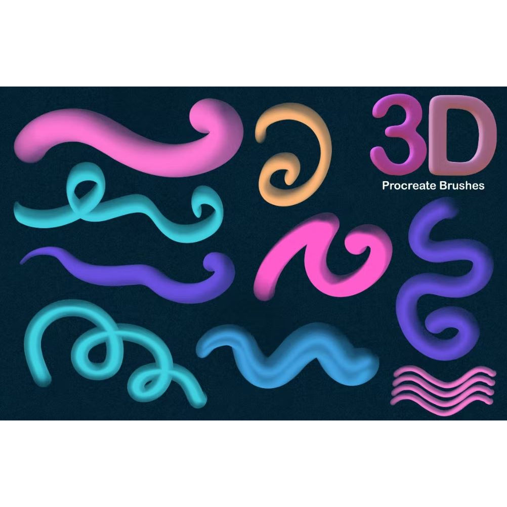 Procreate【1356】3D POP-3D圆头