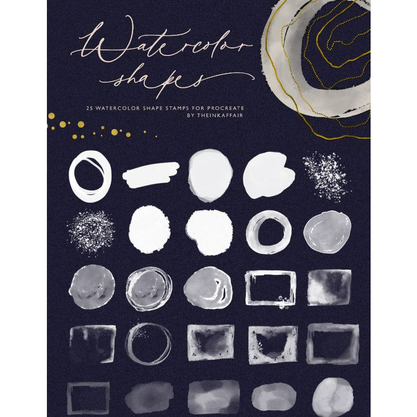 Procreate【1189】Metallic watercolor 金属水彩