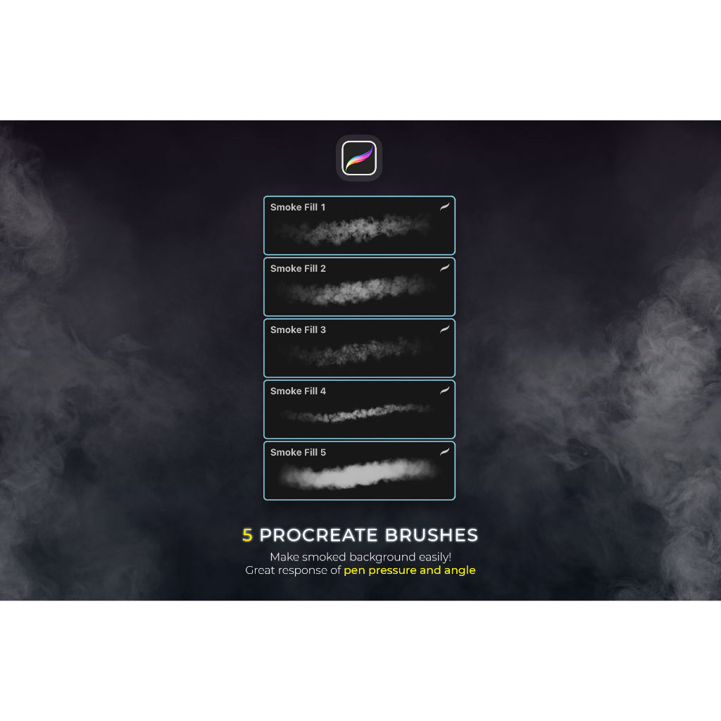 Procreate【1276】smoke 逼真烟雾