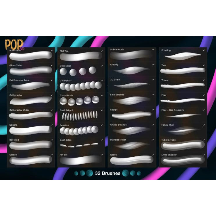 Procreate【1354】POP 3D