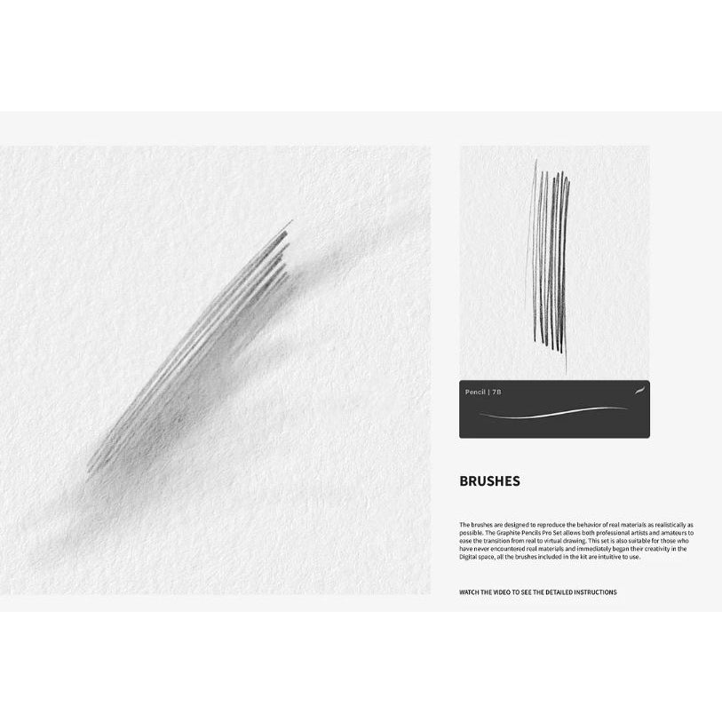 Procreate【1184】Graphite Pencils for Procreate 石墨铅笔