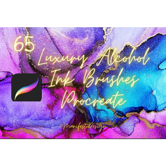 Procreate【1413】65 luxury alcohol ink鎏金水墨