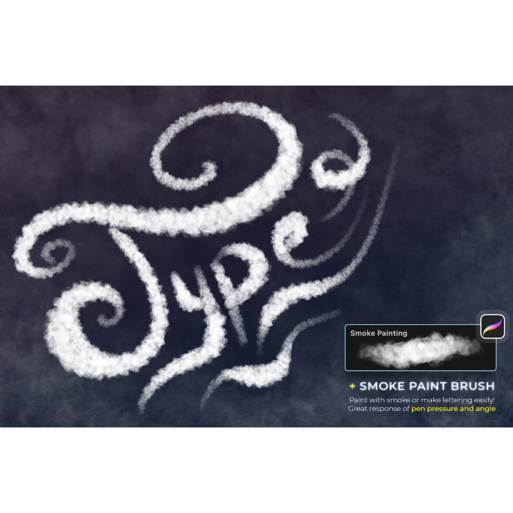 Procreate【1276】smoke 逼真烟雾